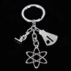 Porte-clés avec breloques en forme de Microscope | Apple porte-clés à mots biologique Unique, porte-clés cadeau pour enseignant en biologie et chimie 1 pièce ► Photo 1/6