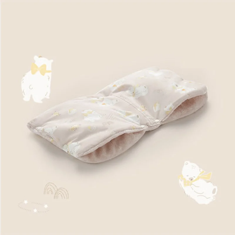 Parabebe Colorful Baby Stroller Gloves Winter Waterproof Hand Muff Child Stroller Accessories Mitten Thick Fleece Glove For Pram