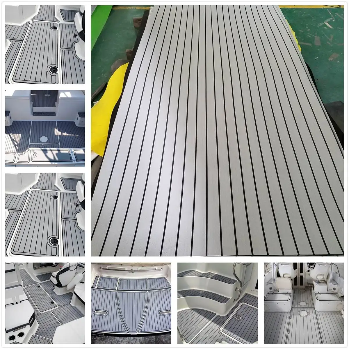 240x120/90cm EVA Foam Floor Mat for Marine Boat Yacht RV Self Adhesive Foam Teak Deck Sheet Boat Synthetic Floor Mat Carpet