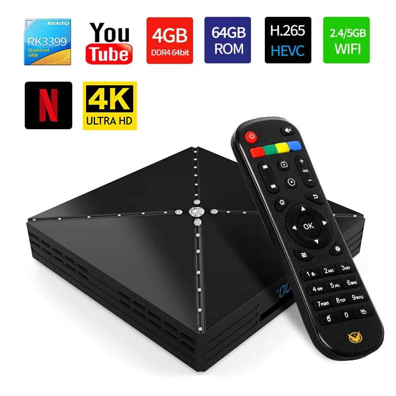 IP tv Android tv Box Rockchip rk3399 4GB 64GB B. T4.0 2,4G/5,8G wifi YSE-Sup с клавиатурой IP tv подписка телеприставка