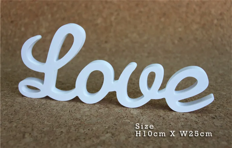 21 цвет деревянные Соединенные буквы Алфавит слова Живая Любовь надеюсь сладкий дом семья и деревянные ремесла для украшения свадьбы - Цвет: love
