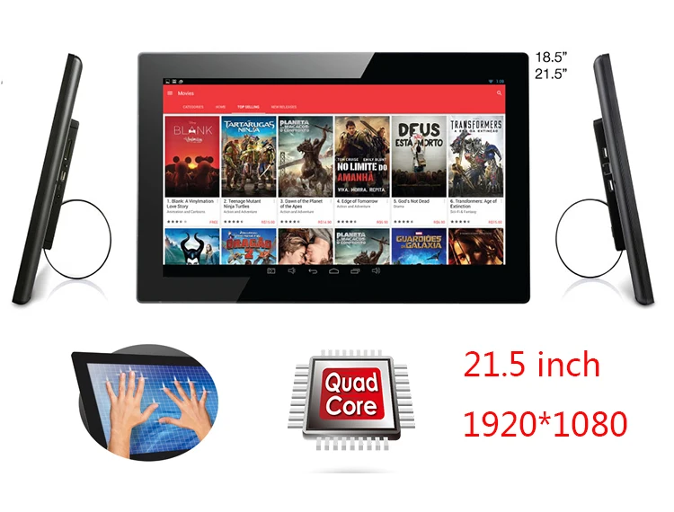 21.5 inch Android touch smart TV tablet pc KIOSK all in one display
