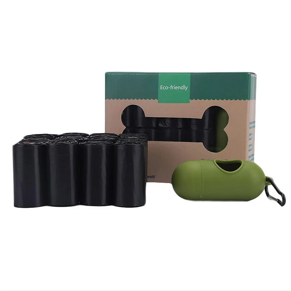 

16Rolls Degradable Dog Poop Bags Eco-Friendly Pet Waste Bags Set Rolls Dog Poop Bags With Dispenser Capsule Waste Bags