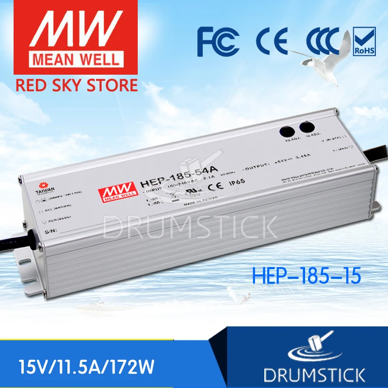 

MEAN WELL HEP-185-15 15V 11.5A meanwell HEP-185 15V 172W Single Output Switching Power Supply