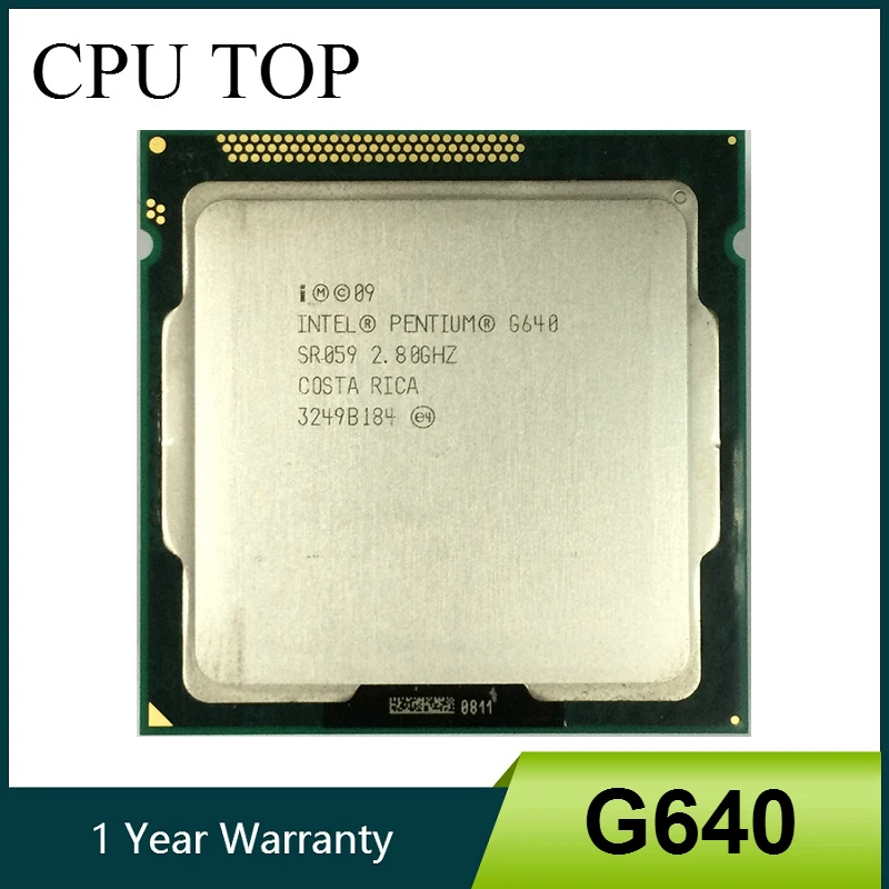 Intel Pentium G640 двухъядерный 3 м кэш 2,80 ГГц LGA 1155 TDP 65 Вт SR059 процессор настольный процессор Рабочая