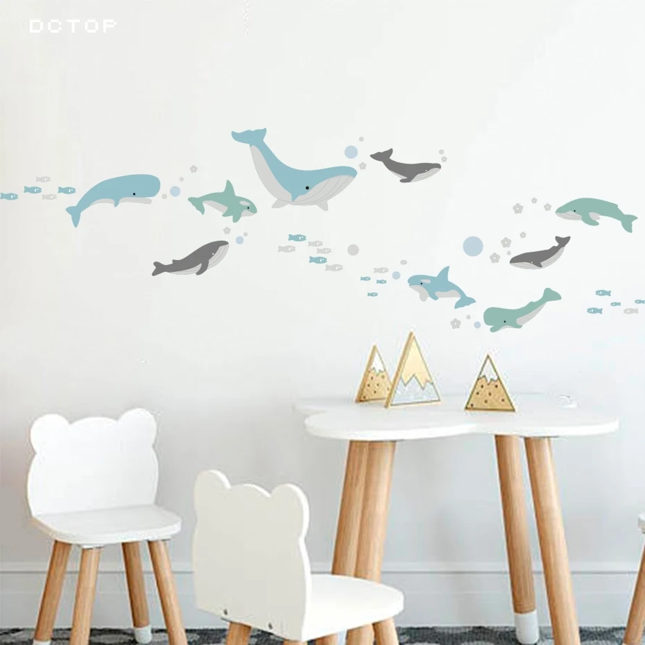 Cartoon Whale Wall Art Decals 3