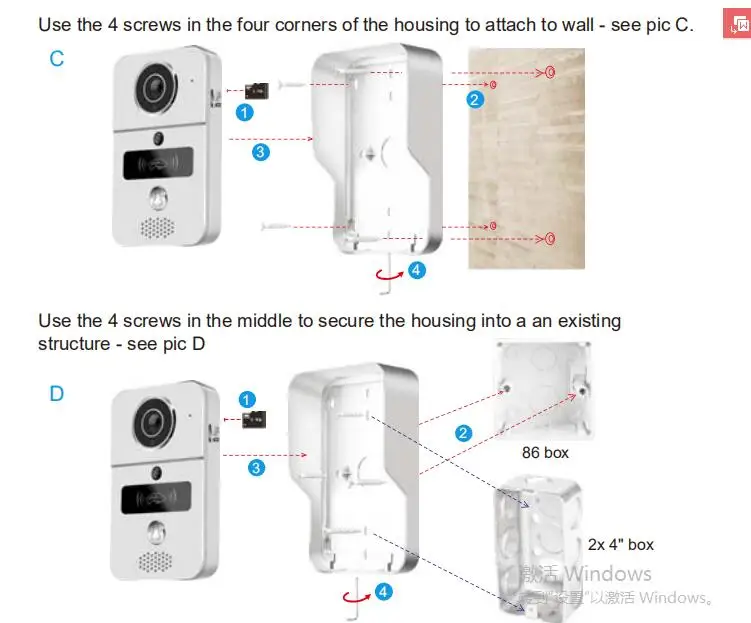 Домашний умный беспроводной видео запись видео телефон двери RFID Брелки Wifi IP дверной звонок POE камера добавить 16 Гб SD для ONVIF подключения NVR