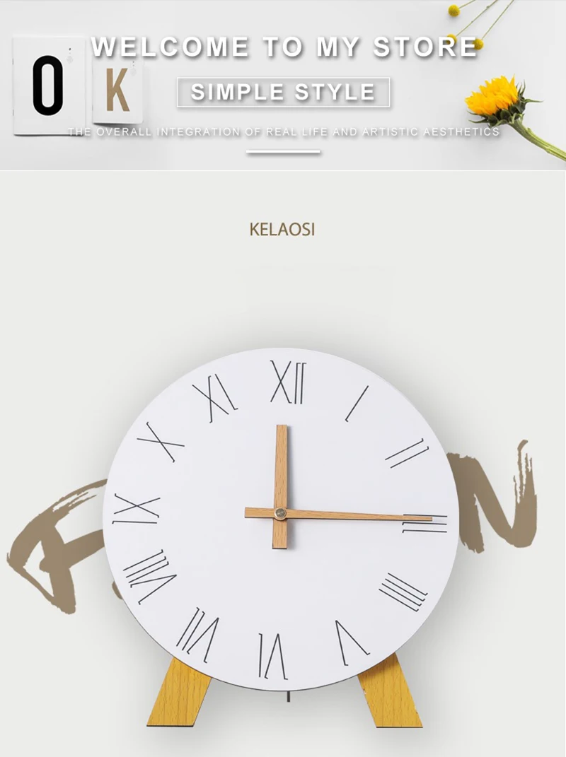  study clock watch office office table decoration flip calendar bamboo clock desk clock circular electronic desktop clock dementia clock  (1)