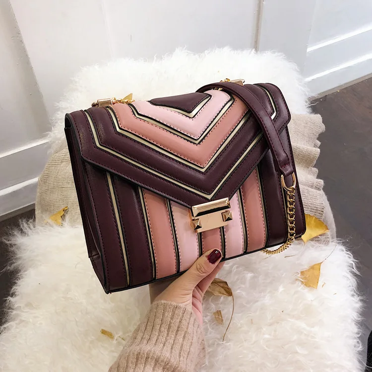 

Textual bag female 2018 new tidal Korean version of a small oblique bag satchel chic chain single-shoulder fashion envelope bag