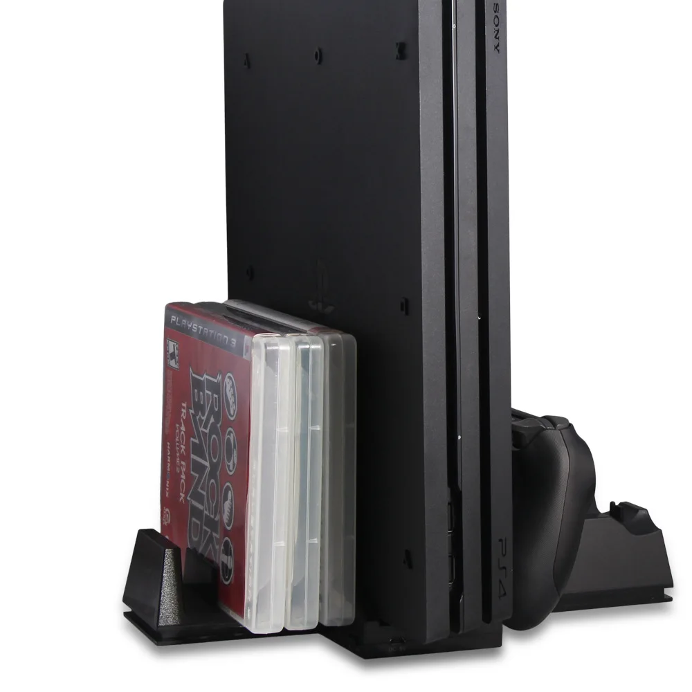 4 в 1 вертикальная подставка-держатель+ подставка для двух контроллеров для Зарядное устройство зарядная док-станция+ диск для хранения компакт-дисков для Playstation 4 PS4 Pro PS4 PS 4