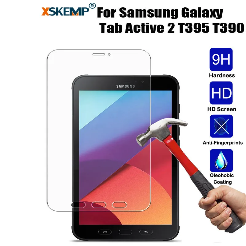 XSKEMP 9H Настоящее Закаленное стекло пленка для Samsung Galaxy Tab Active 2 T395 T390 8 0 планшетного