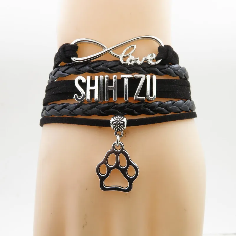 

shih tzu bracelet dogs paw charm shih tzu mom bangles fashion dogs bracelet