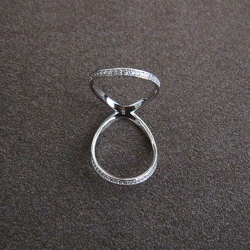 

Marquise Fashion AAA cubic Personality Abstract double wing modeling ring ,shinning, for women.RC055