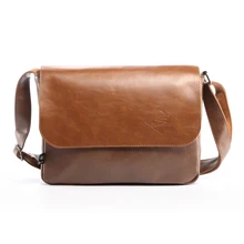2016 Vintage Design Men’s Messenger Bags PU Leather Casual Men Handbag Man Crossbody Bag Leisure Business Shoulder Bag