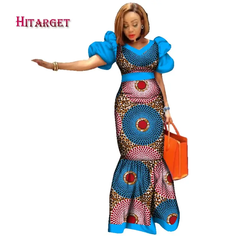 2018 New Bazin Riche African Dresses for Women Print 