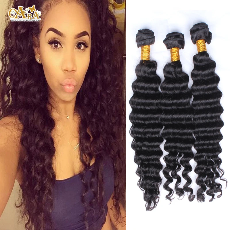 8A Peruvian Deep Curly Wave Hair Extensions 3Pcs Virgin 10-26" Weave Human Rosa Products |