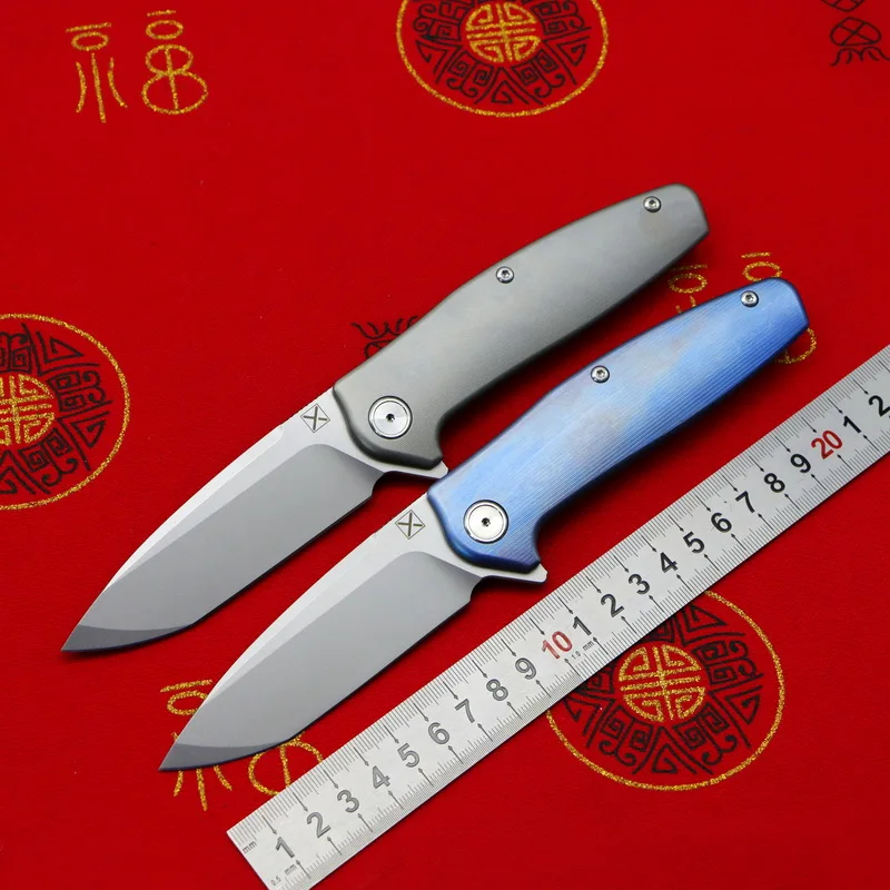 

LOVOCOO X-750 NEW folding knife Ball bearing VG-10 blade Titanium handle camping hunting Outdoor pocket fruit knives EDC tools