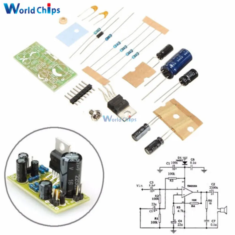 TDA2030A электронный Аудио Усилитель мощности доска Моно 18 Вт DC 9-24 В DIY Kit