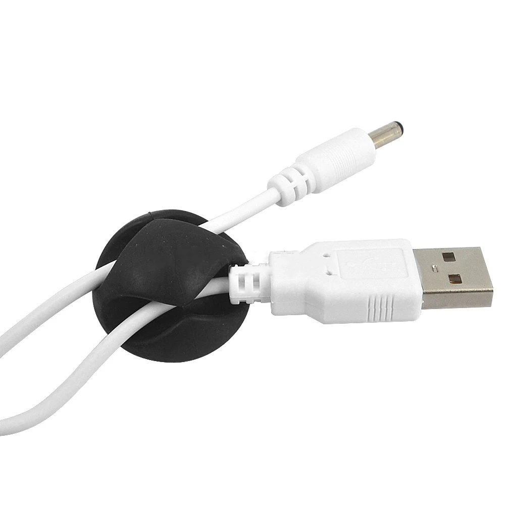 Caldecott 4 шт. USB зарядное устройство Держатель для кабелей с зажимом подставка провод капля кабель для мыши шнур Органайзер держатель безопасности органайзер для проводов стол