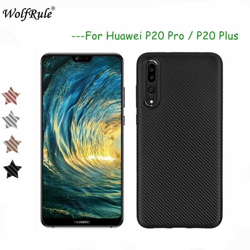 Чехол wolfrole Huawei P20 Pro чехол роскошный с полной защитой из углеродного волокна