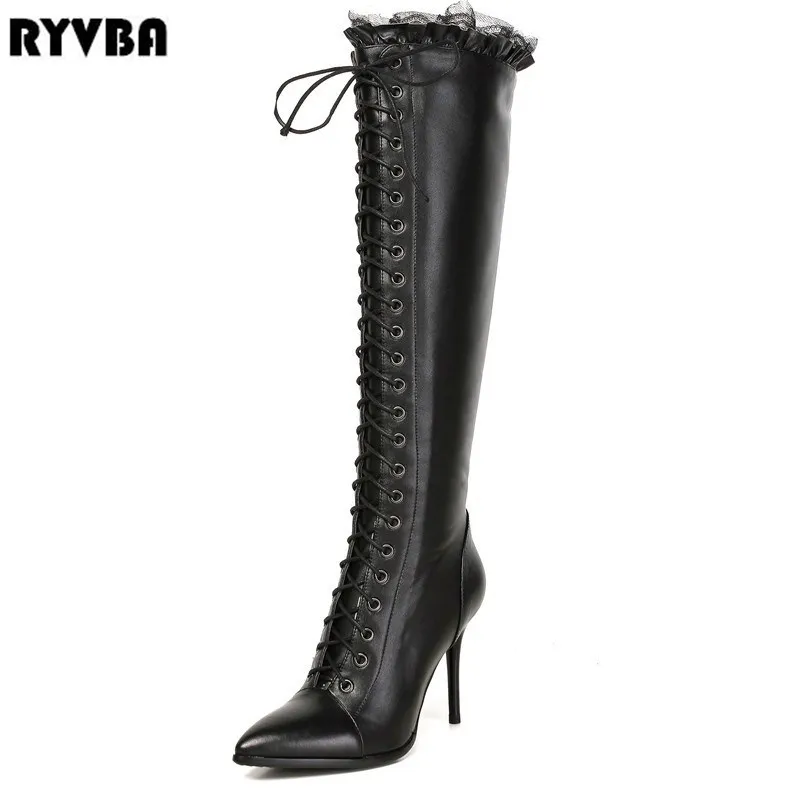 womens knee high leather motorcycle boots