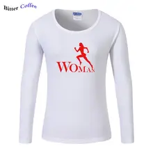Беговые женские футболки с принтом, с круглым вырезом и длинными рукавами, осенняя короткая футболка, модная Повседневная Новая Распродажа футболок, большие размеры