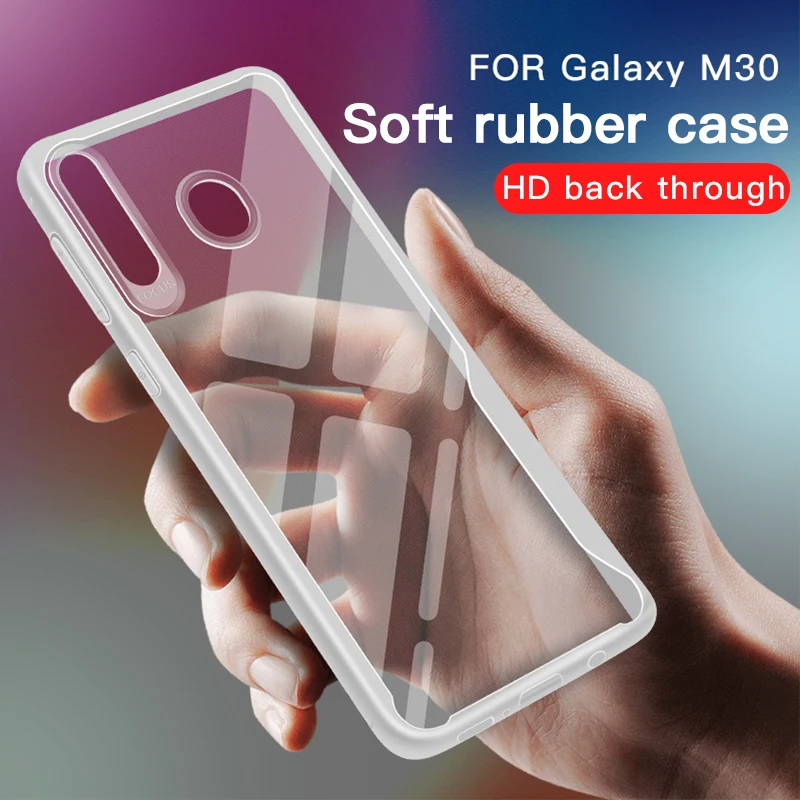 

Transparent Border Phone Case For Samsung A70 A50 A30 A10 A20 A40 A4S Anti-Knock Shell For Samsung M30 M20 M10 Anti-Knock