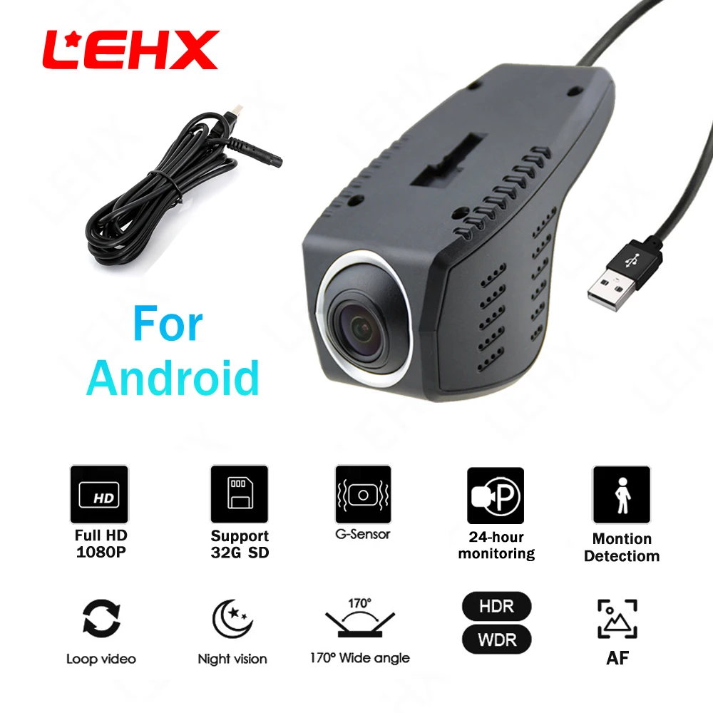 Автомобильные видеорегистраторы LEHX ADAS для автомобилей HD 1080p автомобильные