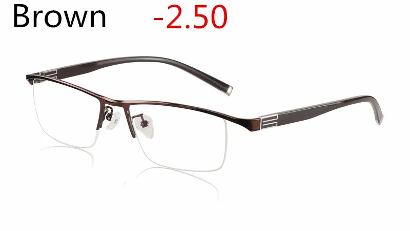 Новые деловые фотохромные солнцезащитные очки для близорукости для женщин и мужчин, очки для близорукости, оправа для линз, солнцезащитные очки для близорукости, очки для близорукости - Цвет оправы: Brown