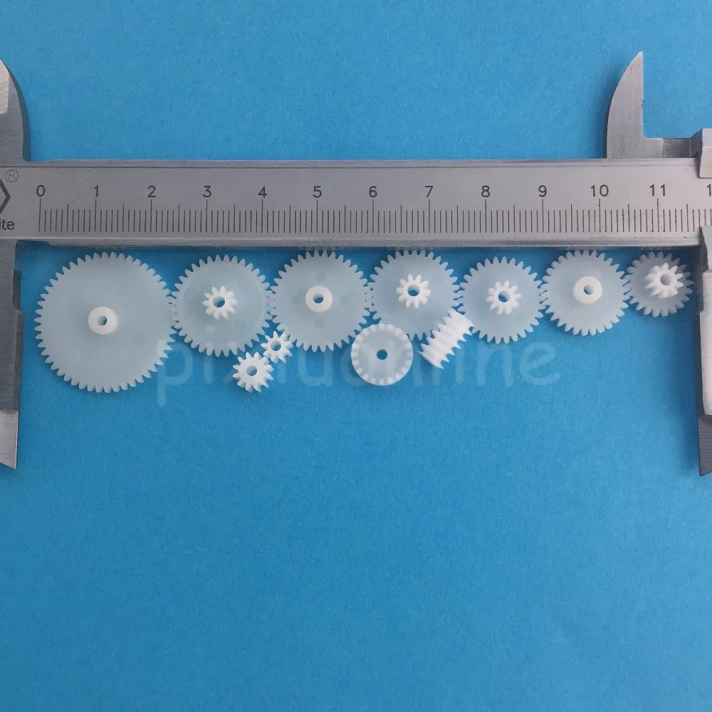 11pcs J255Y M0.5 11 Different Kinds of Gears include Worm Shaft Gear Crown Gear Double-deck Reduction