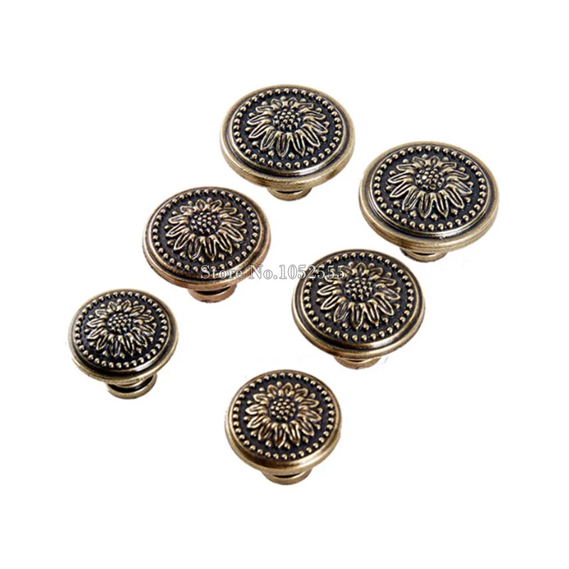 10PCS Antique Single Hole Drawer Handles Knobs Cabinet Cupboard Wardrobe Handle High-grade Zinc Alloy Furniture Knob K334 | Обустройство