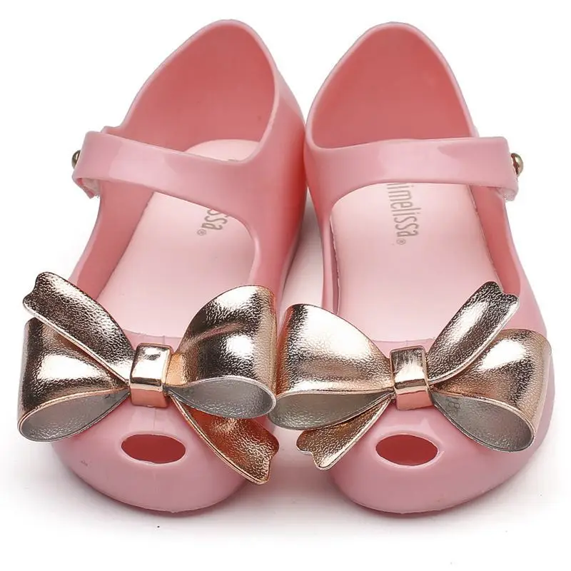 

Children Melissa Jelly Rain Mini Bowtie Shoes Summer New PVC Bow Soft Comfort Kids Shoe Water Sandal Toddler Baby Girl Sandals