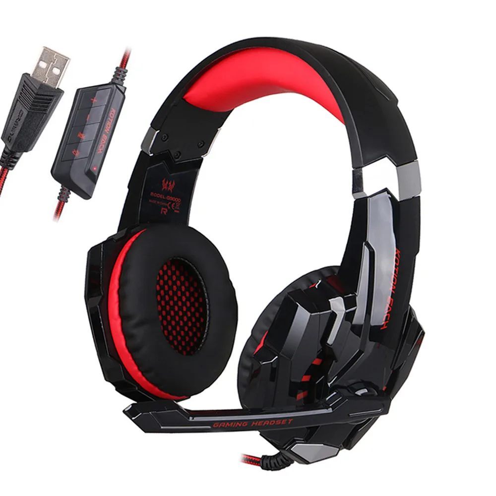 KOTION EACH G9000 USB Led Gaming Headphones with Microphone 7.1 Surround Sound Auriculares Game Headset LED Light for PC Gamer (6)