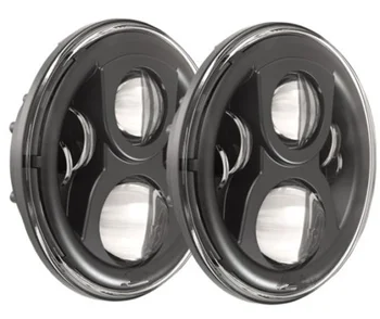 

Pair 7" Round Black EVO 2 Led Dual Beam Headlight 8700 For Jeep Hummer 7 Inch Motorcycle Headlamp For Harley Davidson Headlights