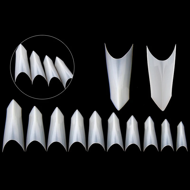 500pcs Natural Fake Nail False Nail Art Tips Ferrari Style Triangle Sharp Acrylic Faux Ongles Artificial Nails Art Manicure Tool 500pcs Natural Fake Nail False Nail Art Tips Ferrari Style Triangle Sharp Acrylic Faux Ongles Artificial Nails Art Manicure Tool