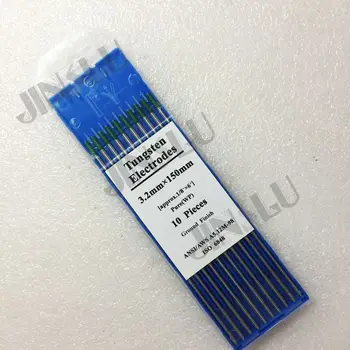 

Free shipping green tip Pure Tungsten Electrode 3.2*150mm 1/8"x6"x10PK