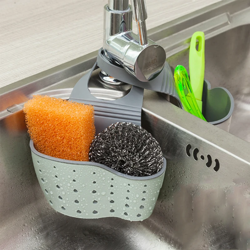 Thicken Kitchen Sink Hanging Basket Ecofeiendly Sponge Storage Bag