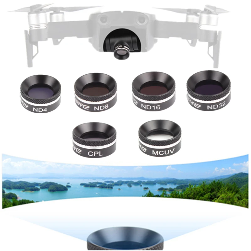 Sunnylife Multifunctional Lens Filter MCUV CPL ND4 ND8 ND16 ND32 Sunhood for DJI MAVIC AIR | Электроника