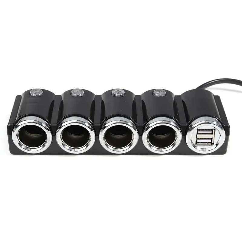 120W 12V USB 4 Way розетка для автомобильного прикуривателя Разветвитель зарядное устройство адаптер питания