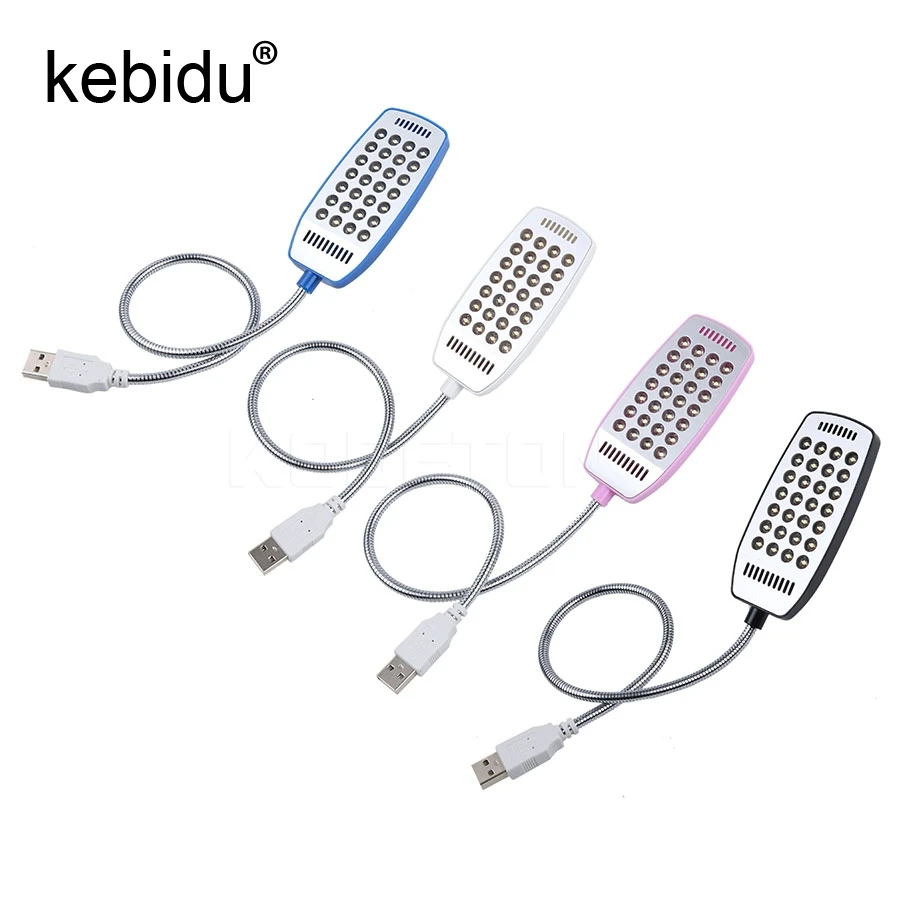 Kebidu USB Light Компьютер лампы гибкая Яркий Мини 28 LED для Тетрадь компьютер PC супер яркий