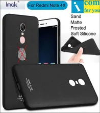 Imak матовое песок case обложка для xiaomi redmi note 4x тпу силиконовая матовая кожа протектор анти-отпечатков пальцев + soft закаленное стекло
