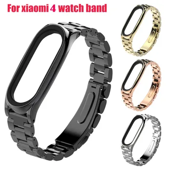 

Fashion Luxury Watchbands For Xiaomi Band 4 Stainless Steel Bracelet Replacement Watch Band Strap Watch Accessories Durable Gift