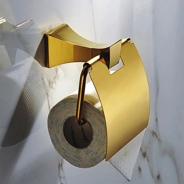 GOLD TOILET ROLL HOLDER - Golden