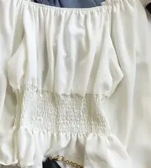 Новинка лета, шифоновая женская блузка и рубашки с рукавом-фонариком, одноцветная, тонкая, сексуальная, с вырезом лодочкой, с оборками, женские рубашки, верхняя одежда, топы Z1698 - Цвет: Белый