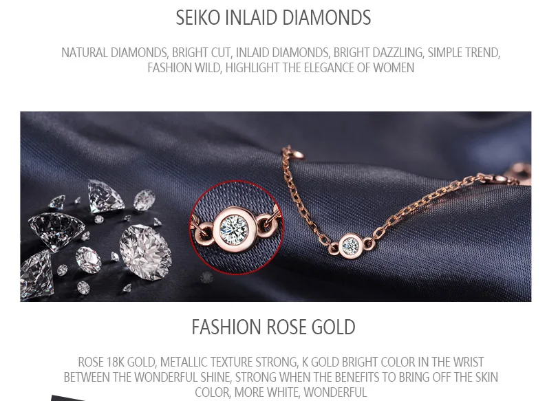 18k Pure Rose Gold Natural Bracelet Women Fashion Bangle Romantic Female Jewelry Girl Gift Party Trendy Hot Sale Good