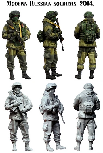 

1/35 Scale Unpainted Resin Figure Modern Russian Soldiers Crimean War