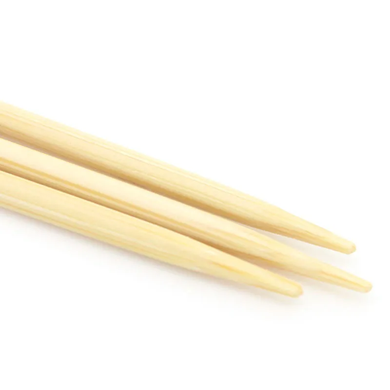 DoreenBeads бамбук Вязание иглы натуральный с двойным ручного шитья вязальный крючок "сделай сам", плетения изделий, 2,5 мм, 15 см в длину, 5 шт./компл