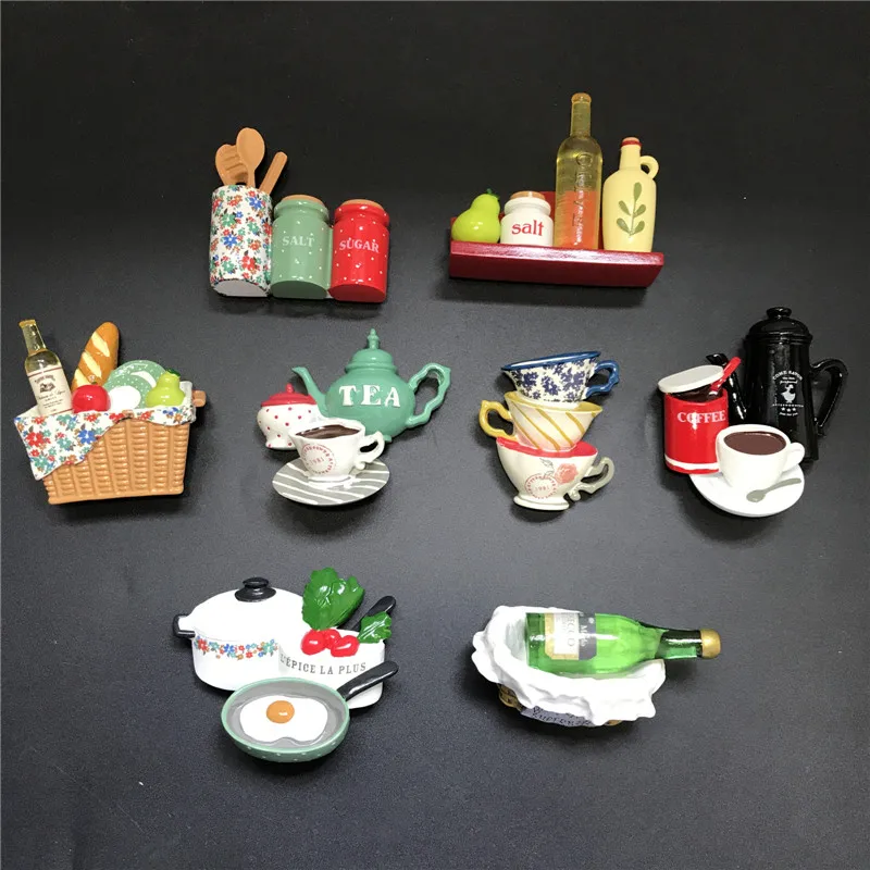 1Pcs Coffee Cup Magnets PVC Kitchen Supplies Fridge Magnets Fridge Magnet