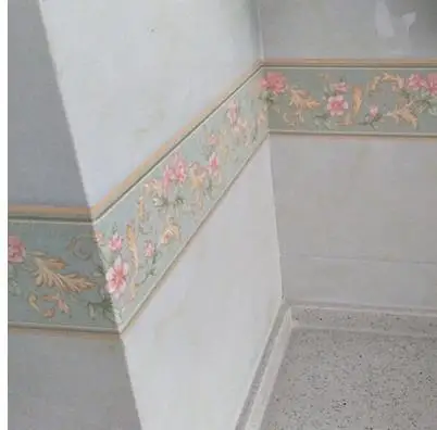 Wallpaper self-adhesive waist line sticker wall decoration European three-dimensional baseboard pvc waterproof tile skirting
