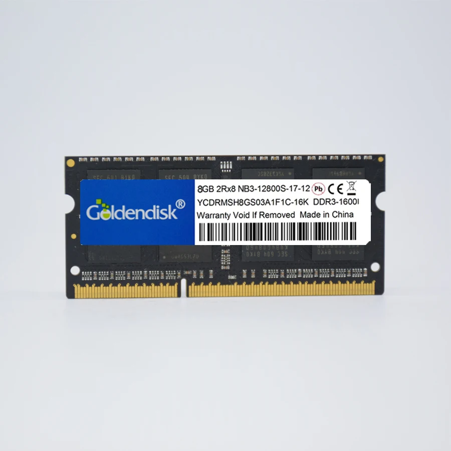 

Goldendisk DDR3 8GB 1600mHZ Laptop Memory DRAM SODIM 1.35V 2GB 4GB NOTEBOOK MINI PC Lower Voltage